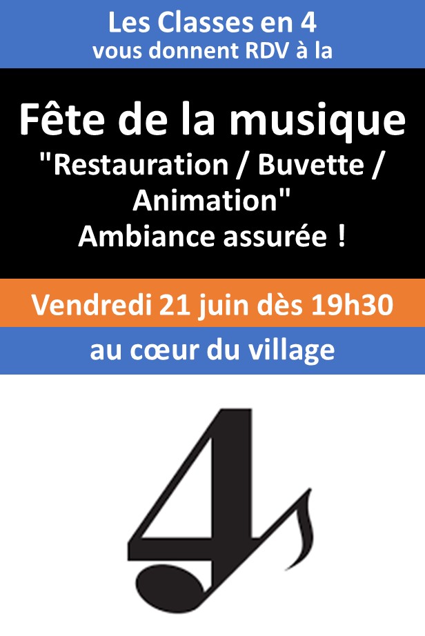 Classes en 4 : Buvette de la Fête de la Musique