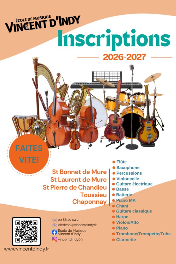 Inscriptions Ecole de musique Vincent d'Indy