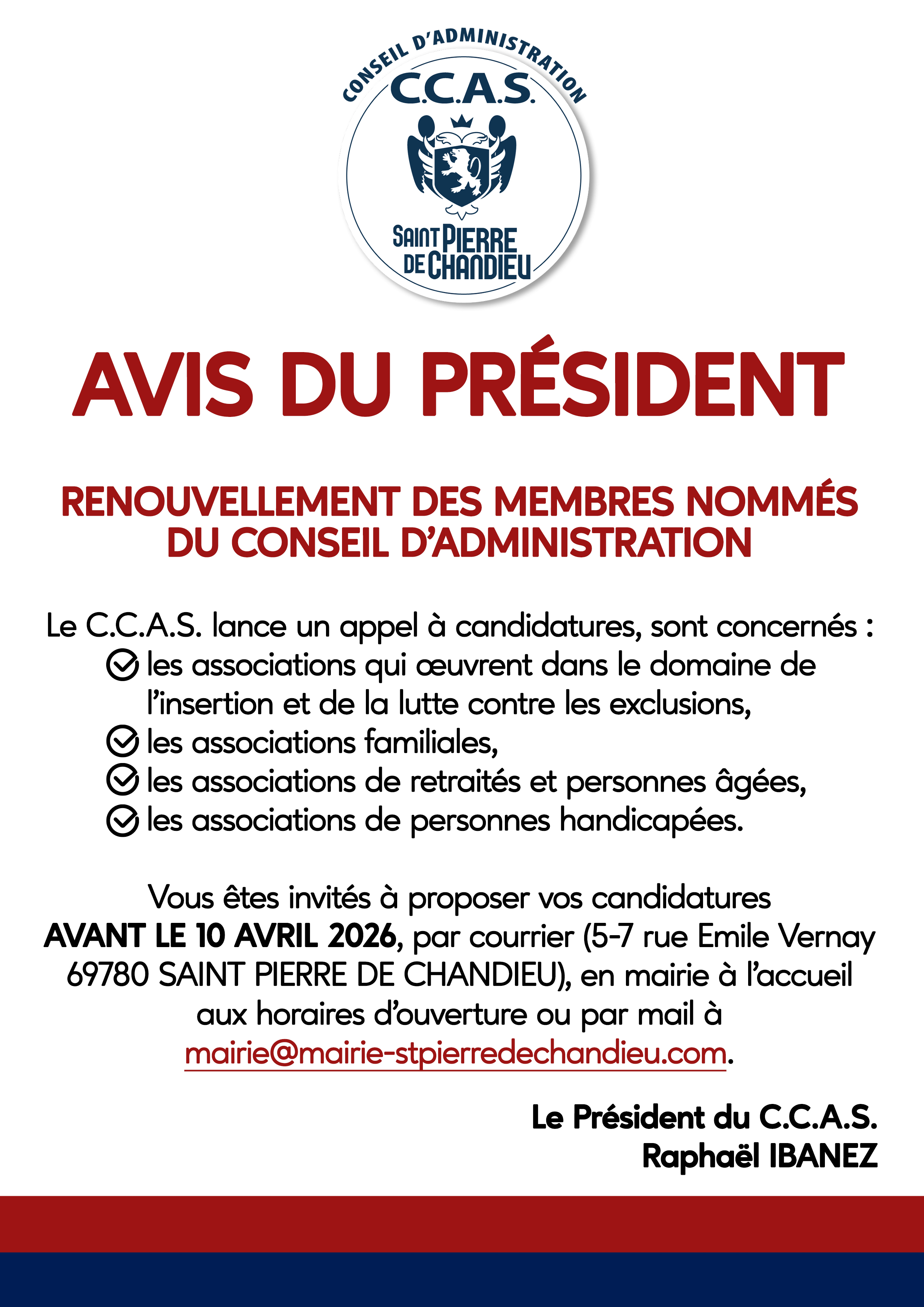Renouvellement CCAS