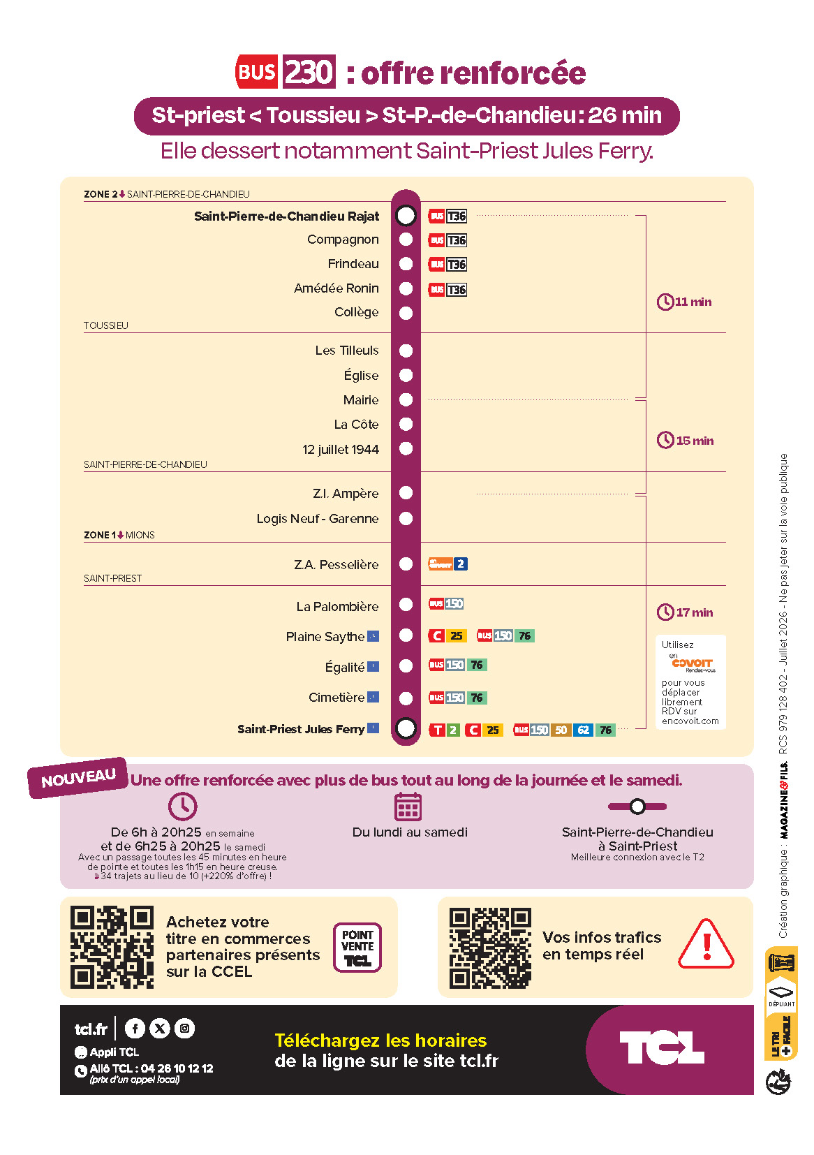 Horaires Bus 230