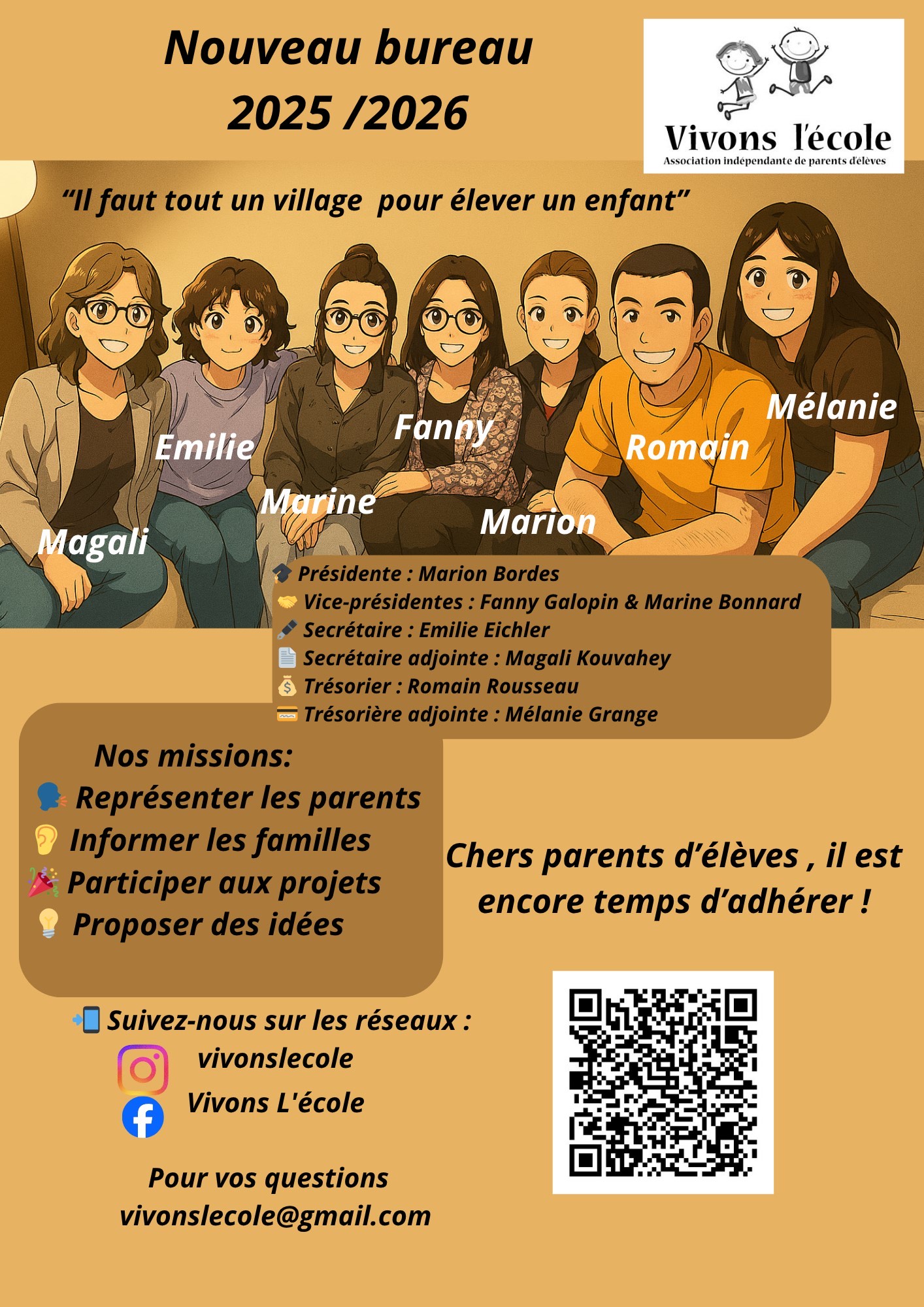 Nouveau Bureau Vivons l'école